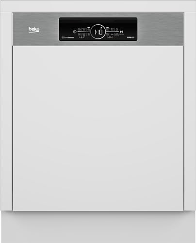 Beko BDSN36461XC bPRO 500 Einbau-Geschirrspüler teilintegriert 60 cm, für 14 Maßgedecke, 3 Spülebenen, 5 Temperaturen, 6 Programme, halbe Beladung, automatische Türöffnung, CornerIntense