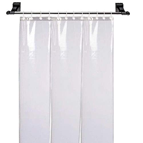 Image of Kuber Industries PVC 3 Strips Transparent 0.50 MM AC Door Curtain(Width-54 Inches X Height-96 Inches) 8 Feet - CTKTC040579