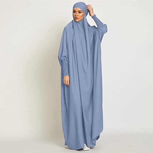 Abaya de prière musulmane khimar kaftan fluide style Dubaï - 3