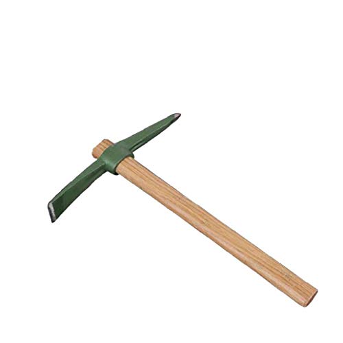 Small Artichoke with Wooden Handle Cross Hoe Small Shovel Pointed Hoe Agricultural Tool Dual Purpose Sand-Turning Steel Hoe Medium 1 Pc