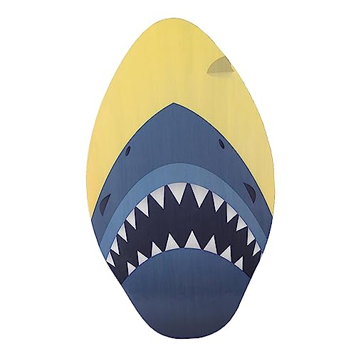 Ronyme Tabla de Surf Skimboard de 30 Pulgadas, Tabla de Madera Skim, Tabla de Arena de Playa para Adolescentes Adultos niño niñas Deportes acuáticos, Playa Tiburón