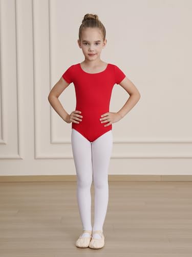 Image of WEGETIT Ballet Leotards for Girls Toddler Dance Leotard with Skirt Kids Gymnastics Outfits Ballet Dance Tutu Dress