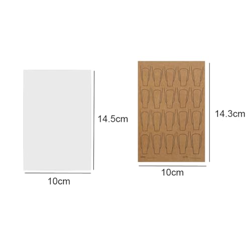 Set de 6 hojas de cartón para práctica de uñas miniatura 2