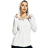 Willit Women's UV Shirts UPF 50+ Long Sleeve Sun Protection Jacket Hooded SPF Shirts with Pockets White M