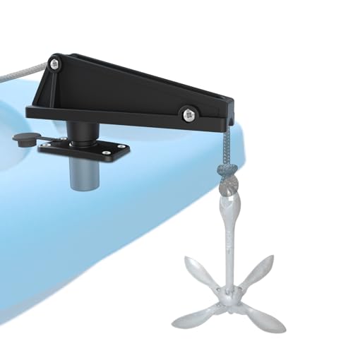 EDSRDPLT Kayak Anchor Lock System Durable Easy-to-Use Anchor Lock for Small Boats and Kayaks, Single-Handed Operation, Versatile Installation (Flush Mounting Bracket)