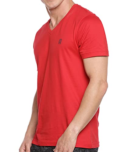 Image of F A S O Mens Organic Cotton V-Neck T-Shirt