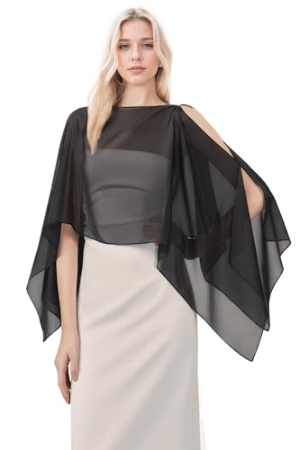 Coucoland Shawl Wraps for Women Sheer Chiffon Shawl Elegant Soft Wraps for Evening Dress Wedding Party