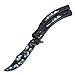 Skyward Blade CS Balisong Piegatura del Practice Coltello a Farfalla in Acciaio Inossidabile, Coltello da Addestramento Non Affilato Cranio