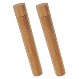 Supvox 2 Stück Bambus Posterröhre Klein mit Präzisionsversiegeltem Deckel Runde Dokumentenhalter für Kunstwerke und Urkunden Leichte Aufbewahrung und Versandhülsen