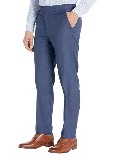 Lauren Ralph Lauren Mens Classic-Fit Birdseye Wool Dress Pants 56W x 30L Blue3
