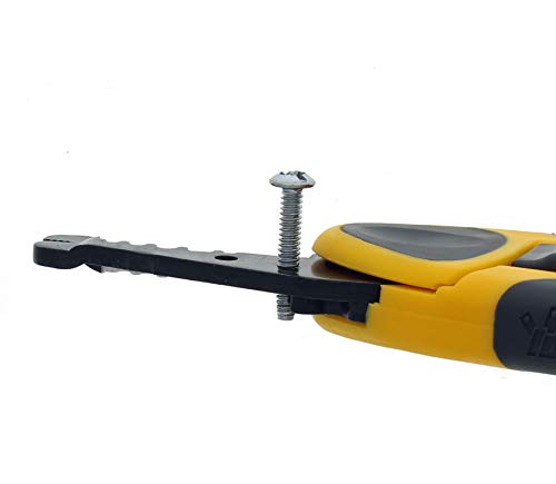 IDEAL Electrical 45-918 Kinetic Reflex T-Stripper - 6-16 AWG, Wire Stripper with Thumb Rest, Plier Nose, Slide Lock, Textured Grips,Black/Yellow by Ideal Industries - Image 5