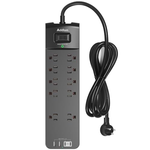 Addtam Power Strips with Surge Protection, 6FT...