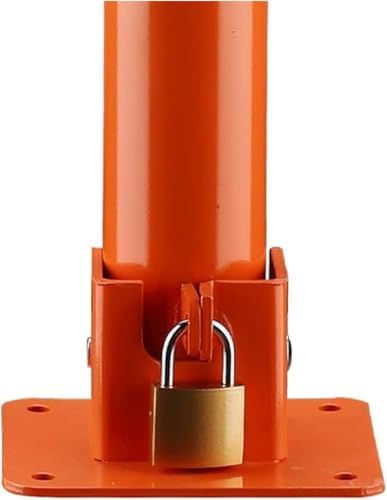 Foldable Parking Bollard - Rustproof & Waterproof Safety Barrier for Driveways, Traffic Security Post, Red Traffic Control Bollard, Durable and Portable Traffic Management Solution image 2