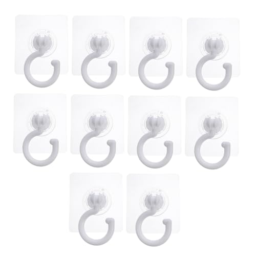 TOYMYTOY 10個 強力粘着転壁掛けフック ネイル貼って剥がせる多機能収納フック 洗面所キッチン衣類ハンガー用