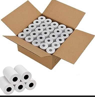 Image of 3 Inch Thermal Paper Roll for Billing Machines 79mm x 50meter (Pack of 50 Rolls)