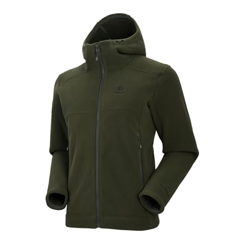 Image of KAILAS Men's Fleece Hooded Full Zip Jacket Lightweight Winter Jacket Polar Warm Coat Pockets Outdoor Jacket