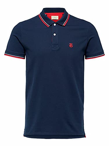 Preisvergleich Produktbild SELECTED HOMME Herren 16062542 Poloshirt, Navy Blazer, S EU