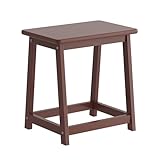 PULIJIAJU Small Bench Seat Wood end Table Wood Bathroom Vanity Bench Plant Stand Shoe Changing Handmade Stool for Kids or Adults(Coffee, Large)