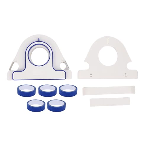 Denash Masking Painter Tape Applicator Set, Dispenser Tool with 5 Roll 25mm Width Blue Painter Tape Cutter for Trim Door Window Frames, Ingeniously Extends Paint by 1mm