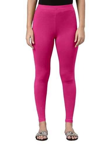 Image of TRENDMALLS Women's Super Combed Cotton Elastane Stretch Ankle Length Leggings with Ultrasoft Waistband