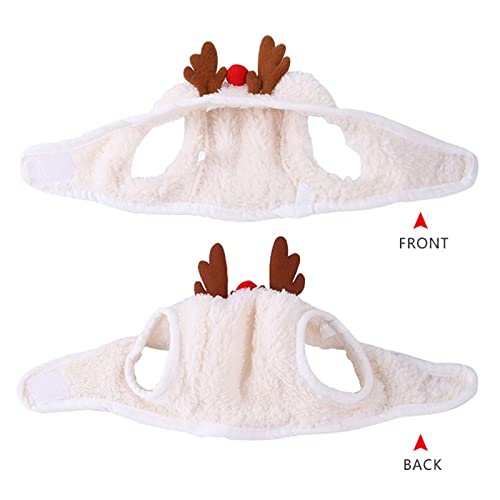 Image of Enakshi Cute Christmas Dog Hat Warm Winter Soft Headdress for Dogs Party Festival White L|Pet Supplies | Dog Supplies | Costumes