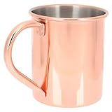 Amosfun Copa De Vino De Acero Inoxidable Vaso De Vino Con Tapa Vaso De Bebida Tazas De Barra Jarras De Cerveza Con Asas Guarnición De Cóctel Vasos De Acero Para Beber Taza Tiki Golden