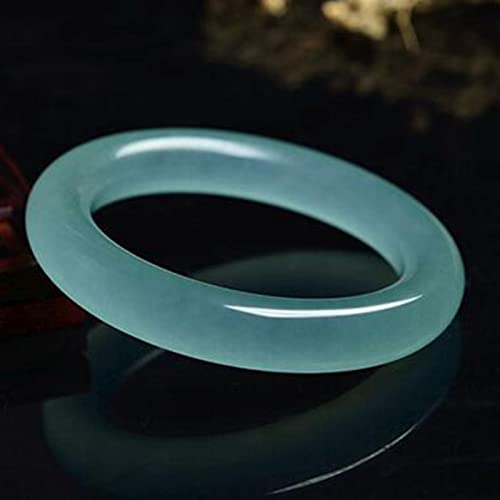 Bracelet en jade bleu véritable sculpté à la main, un bijou d'exception