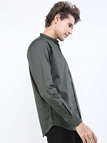 Image of KETCH Men Slim Fit Solid Full Sleeve Shirt