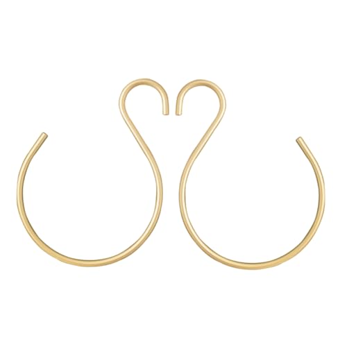 SOLUSTRE 2pcs S-Shape Aluminum Alloy Scarf Hanger Home Closet Organizer for Ties Belts Scarfs Space-Saving Hanger Set Gold