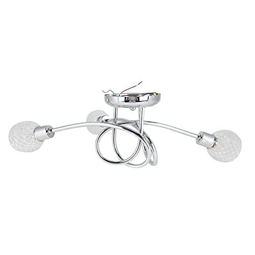 Chandelier cristal LED plafonnier 3 voies luminaire encastré salon cuisine