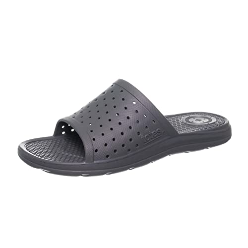 Image of Totes Men's Everywear Slide Sandals Lightweight Waterproof Comfort Slides with Cushioned Footbed for Pool, Beach & Everyday Wear