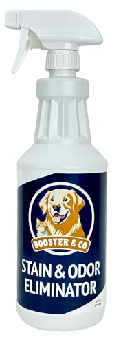 Image of BOOSTER & CO. Stain & Odor Eliminator - 32 Ounce Spray Bottle - Permanently Removes Old + New Pet Smells and Messes from Carpets, Upholstery, Clothes, and More. Fragrance Free