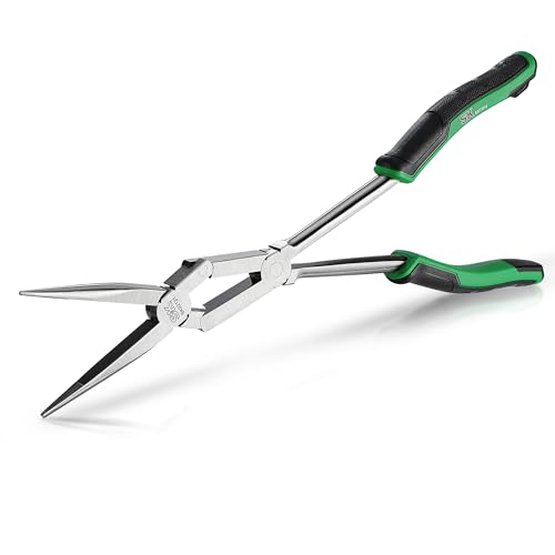 Image of SK 13'' Long Needle Nose Pliers, Double Compound Straight Long Nose Pliers