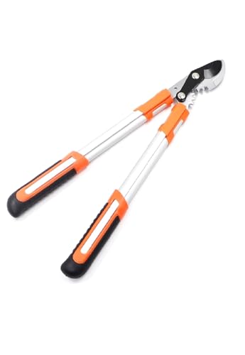 Image of SK Organic Professional Ratchet Anvil Lopper with Compound Action, Sturdy Telescopic Handles with Extra Leverage, Garden Pruning Tree Hedge Branch Cutter Garden Lopper (Bypass 50cm Looper)