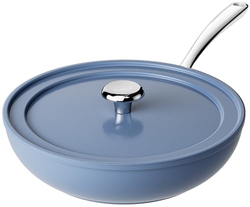 Redchef Ceramic Deep Saute Pan with Lid, Large Jumbo Cooker, 11 Inch Frying Pans Nonstick with Stay...