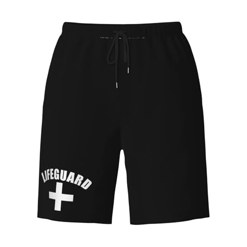 Lifeguard Cross Men's Quick-Dry Board Shorts 7" - Swim Trunks Summer Hawaii Beach2
