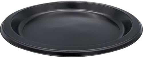 Genuine Joe Round Plastic Black Plates, 9" (Pack of 125)