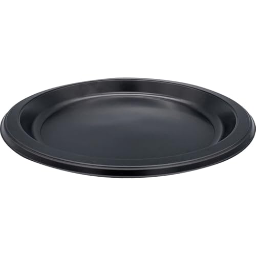 Genuine Joe Round Plastic Black Plates, 9 Genuine Joe Round Plastic Black Plates, 9