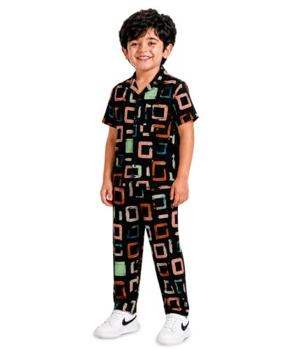 Image of 3BROS Unisex Pure Cotton Short Sleeve Kids Night Dress for Boys & Girls Nightwear /Sleepsuit /Sleepwear /Loungewear Night Suit for Boys and Girls Top and Pyjama Combo Set