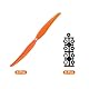 QUARKZMAN 1160 Luftschrauben 11x6 Prop 2-Flügelrad Starrflügler Orange Ersatz Stützen mit Adapter Ringe für Airplane RC Plane Paket von 8