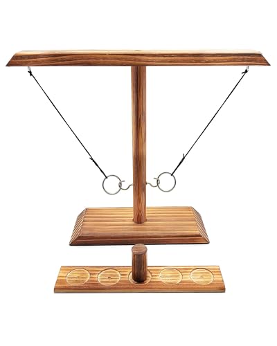 Ring Hook Games for Adults Hook and Ring Game Yard Games Patio Decor Wooden Hook and Ring Game for Bars Home Party 15.5 X 13 Large Size. (Medium-L)