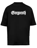 Gute Qualität Gorgoroth Unisex Baggy T-Shirt Kurze Ärmel Herren Schwarz Short Sleeves Black
