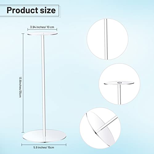 Uxoz Clear Acrylic Hat Stand And Wig Stand, Decorative Hat Rack And Wig Holder With Round Base For Displaying Hats, Wigs, Watches, Jewelry 2Pcs #TOP6