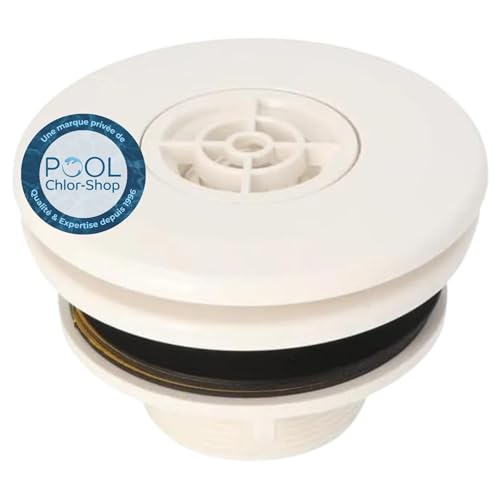 Duraol Buse de refoulement avec Grille I Blanc I Buse d’entrée réglable pour Piscine avec Liner, Bassin en béton ou en Polyester I Buse en ABS avec Bride,...
