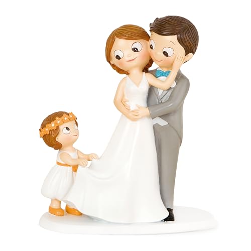 Figur Kuchen Pop & Fun Brautpaar mit Mädchen 21 cm
