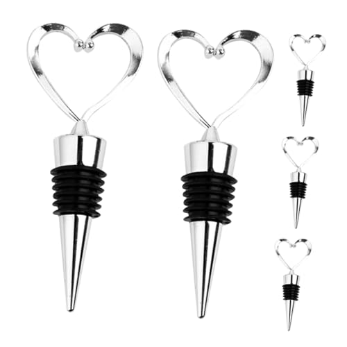 TOYANDONA 10 Piezas Tapón de Vino Corazón Plástico Diseño Seguro Silicona Alimenticio para Bar Fiesta Restaurante