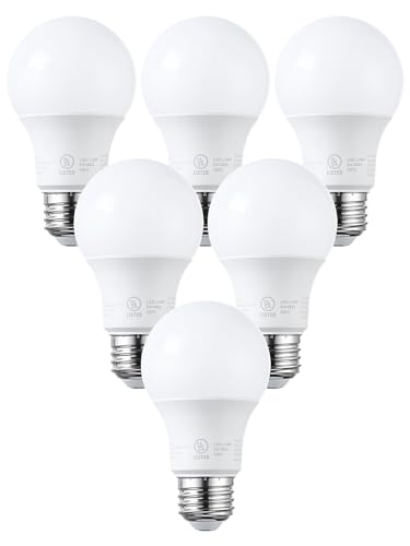 TORCHSTAR A19 LED Light Bulbs 60W Equivalent, UL Listed, 5000K Daylight, Dimmable, 9W, 800lm...