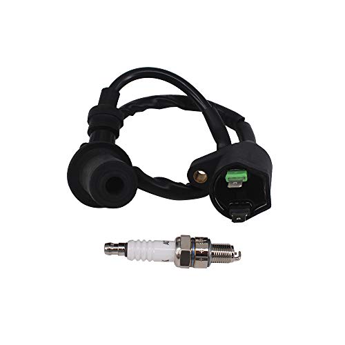 HKOO Engine Ignition Coil Spark Plug for GY6 50cc-150cc Motorcycle Honda ATV Dirt Bike Taotao Kymco Scooter Moped Go Kart