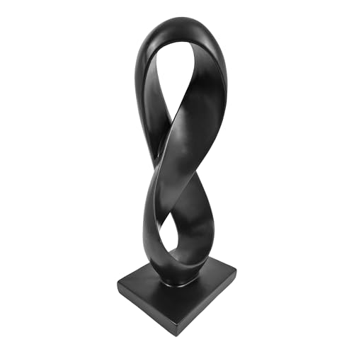 Escultura Abstracta Moderna Negra 14.5 in Minimalista miniatura 2