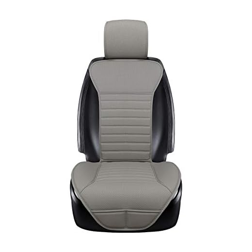 EDEALYN (2PCS Driver and Passenger Seat Cover PU Leather Seat Covers Universal Car Seat Covers Front seat Protector Covers Fit Most Sedans &Truck &SUV (2 PCS Gray - no Charcoal)